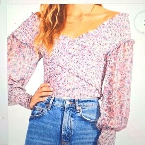 BB Dakota Textured Floral Top